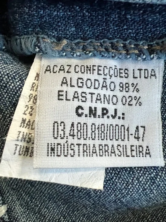 Vintage Rui Motta Women’s Brazilian Blue Lace-Up Side-Trim Flared Jeans Size 4/6 - Picture 7 of 10